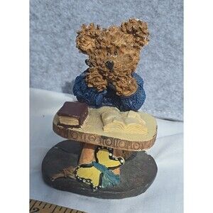 Figurine Teddy Bear Reading Study School Butterfly Home Decor Books